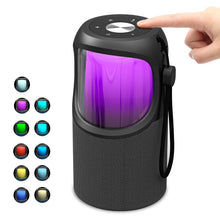 Load image into Gallery viewer, LED Portable Wireless Bluetooth Speaker - JUSTNEED Waterproof 360° Loud Stereo Speaker with 11 Changing RGB Colors Light for Home Party Camping Beach, Grey